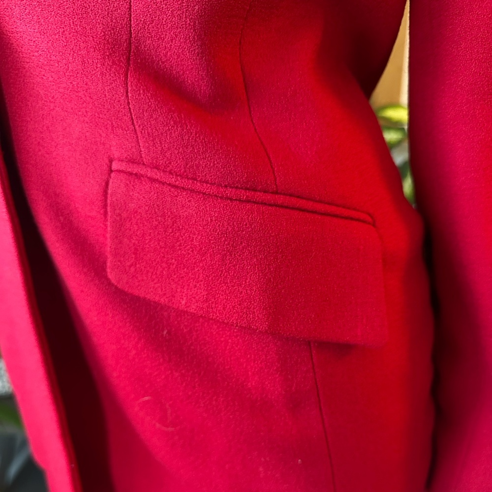 Talbots Petite Red Wool Suit ~ Jacket Sz 2 Skirt Sz 4 - Picture 5 of 13